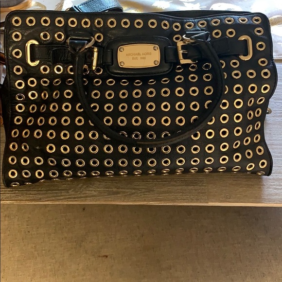 Michael Kors black studded bag